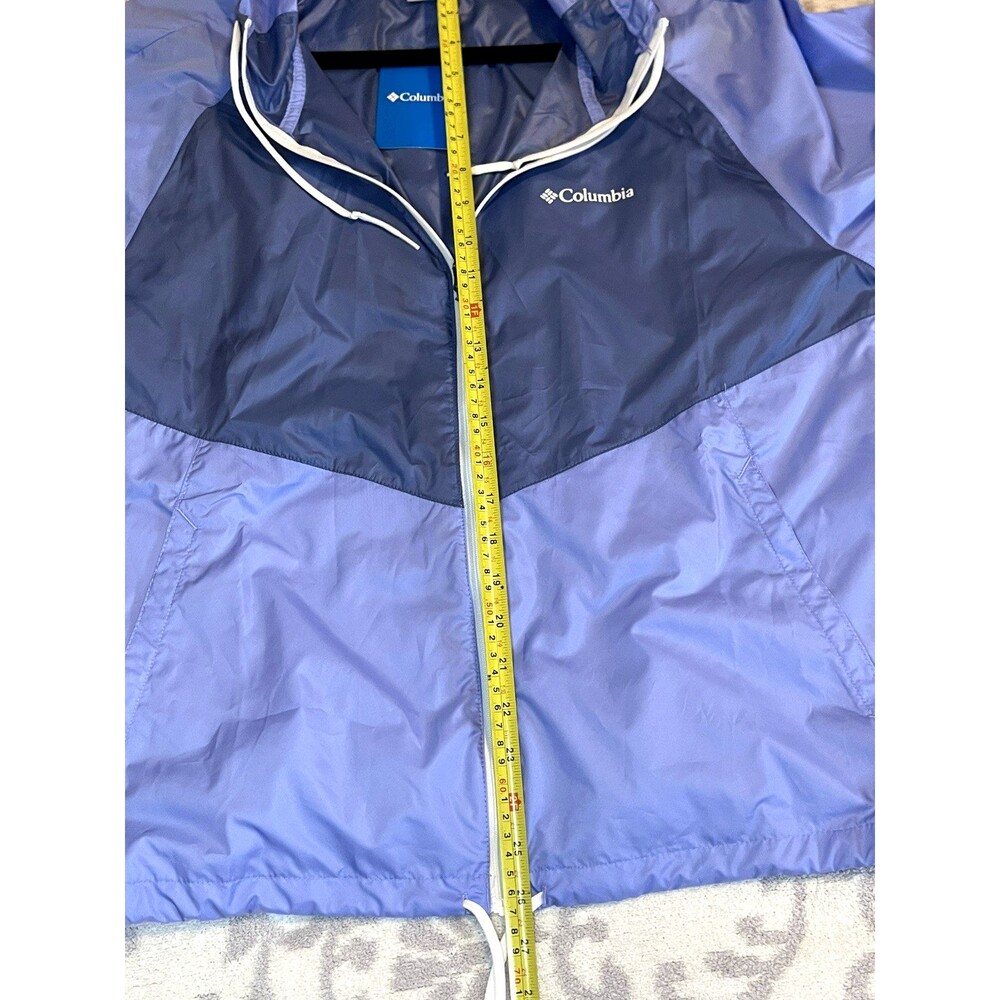 New W Tags Columbia Omni Shield Lightweight Windbreaker Jacket Large Hooded blue - Picture 11 of 12